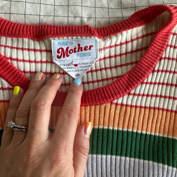 MOTHER itty bitty scoop neck top - Picture 2 of 7